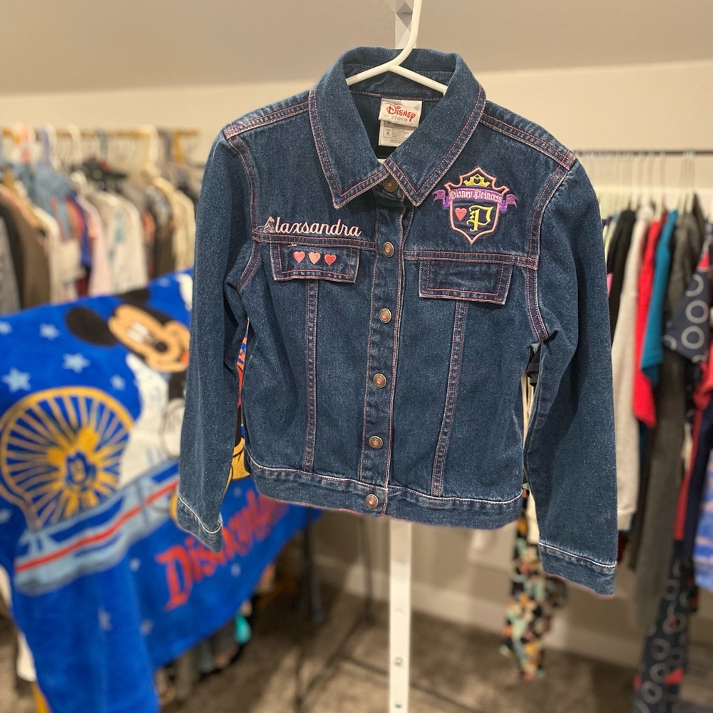Disney Princess Denim Embroidered Jacket Coat - Picture 2 of 3